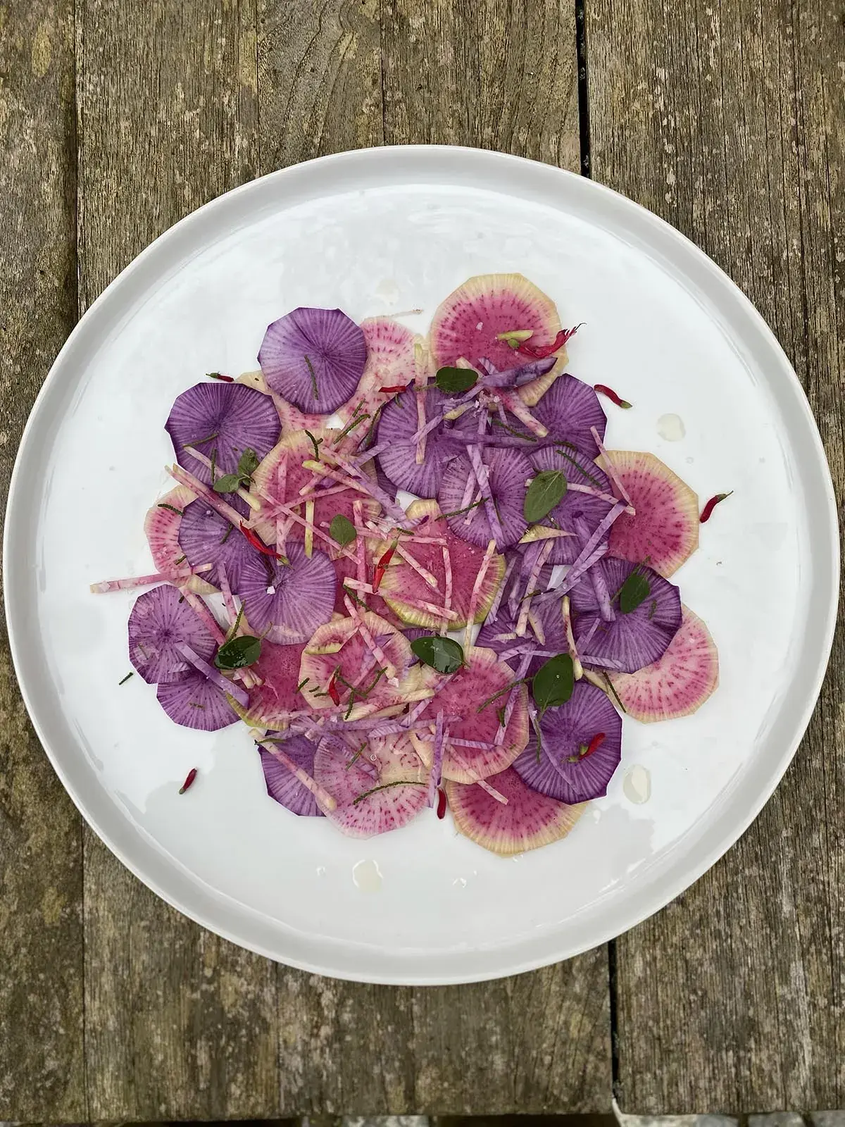 On the plate, seasonal and regional cuisine